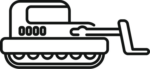 Simple design of a bulldozer excavator moving ground during the construction of a new building