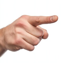 A hand pointing to the right