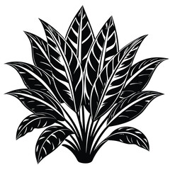 new tropical plant flower vector design