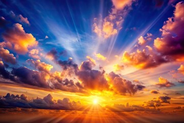 Obraz premium Abstract gradient sunrise in the sky with cloud and blue mix orange natural background close up, natural,abstract, sunrise, blue, sky, cloud, close-up, background