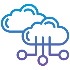 Hybrid Cloud Icon