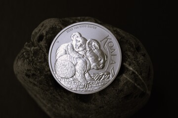 1 Dollar Australian koala 2023. Pure silver investment coin.  © Abarons