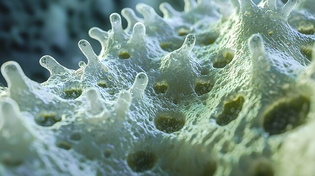 A highly detailed and realistic close-up of this bacteria: **Veillonella parvula** - Part of the normal oral and gastrointestinal flora; can be involved in infections.