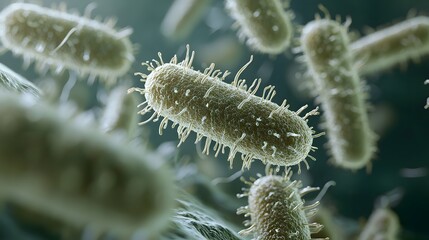Fototapeta premium A highly detailed and realistic close-up of this bacteria: **Yersinia pestis** - Responsible for the plague, including bubonic, septicemic, and pneumonic forms.