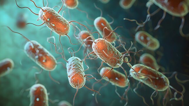 A highly detailed and realistic close-up of this bacteria: **Chlamydia trachomatis** - Causes chlamydia, a common sexually transmitted infection.