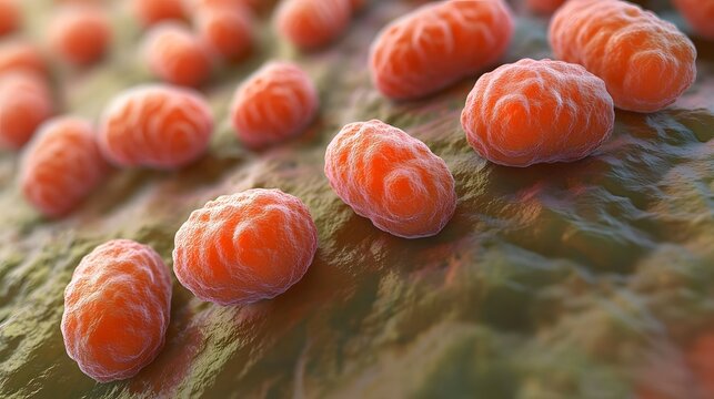 A highly detailed and realistic close-up of this bacteria: **Chlamydia trachomatis** - Causes chlamydia, a common sexually transmitted infection.