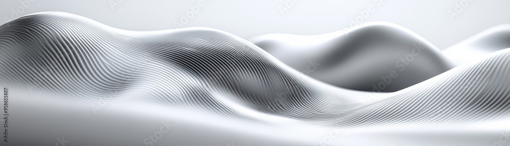 Aufkleber abstract waves of gray lines create a dynamic, modern design. the curves and minimalist style evoke 
