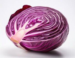 Fototapeta premium A close-up view of red cabbage including various shapes and presentations.