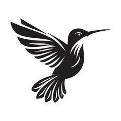 Premium Hummingbird Silhouette Vector High-Quality Scalable Image for Branding, Marketing, and Media
