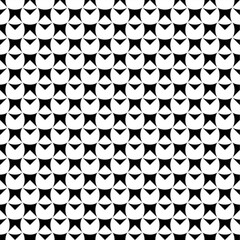 Seamless pattern with geometric motifs in black and white. Vector illustration.