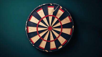 Obraz premium Dartboard with cracked surface, powerful hit, 3D illustration