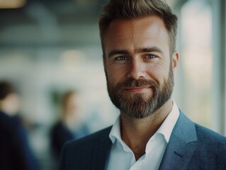 Fototapeta premium Successful Businessman in a Meeting Room