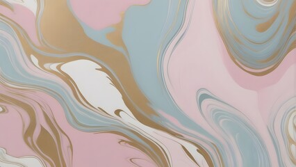 A delicate marbled effect with swirling pastel colors and subtle gold accents