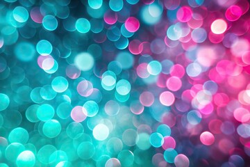 Abstract Pink and Turquoise Bokeh Background Low Angle, festive, bokeh, celebration, background,abstract, ethereal, lights, soft focus, defocused, low angle, aesthetics, vibrant, pink
