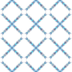 Fototapeta premium Seamless abstract blue chevron feather geometric pattern. Vector Illustration.