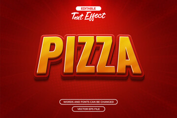 Pizza editable text effect