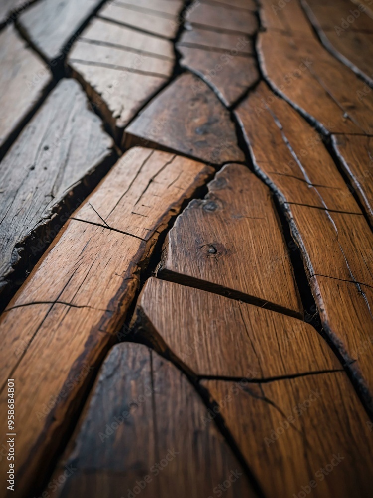 Wall mural smooth wooden surface showcasing a unique pattern.