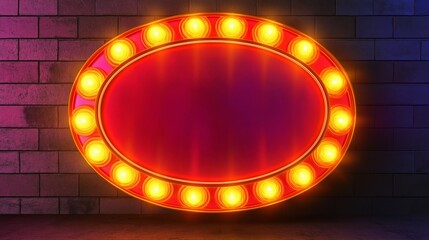 Vector realistic isolated marquee speech bubble lightbox billboard with light bulb neon font for template decoration and invitation covering on the wall background.