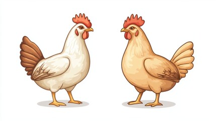 Fototapeta premium chicken logo design, icon, white background