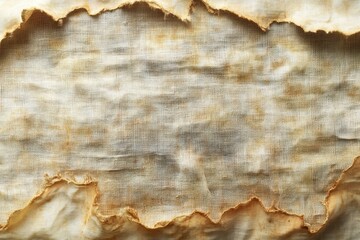 Worn and Torn White Gauze Fabric with a Distressed Texture