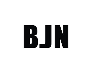 BJN logo design vector template. BJN