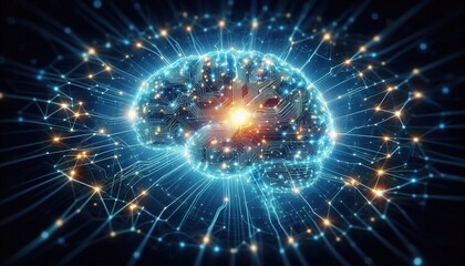 Fototapeta premium Digital Brain Network