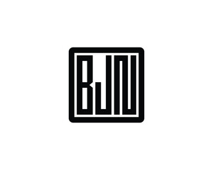 BJN logo design vector template. BJN
