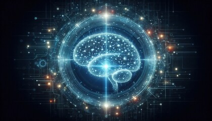 Obraz premium Digital Brain Network