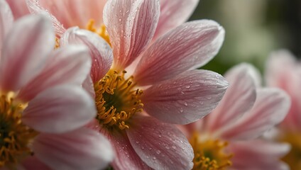 Fototapeta premium pink and white flower