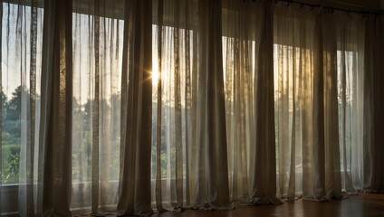 Obraz premium window with curtains