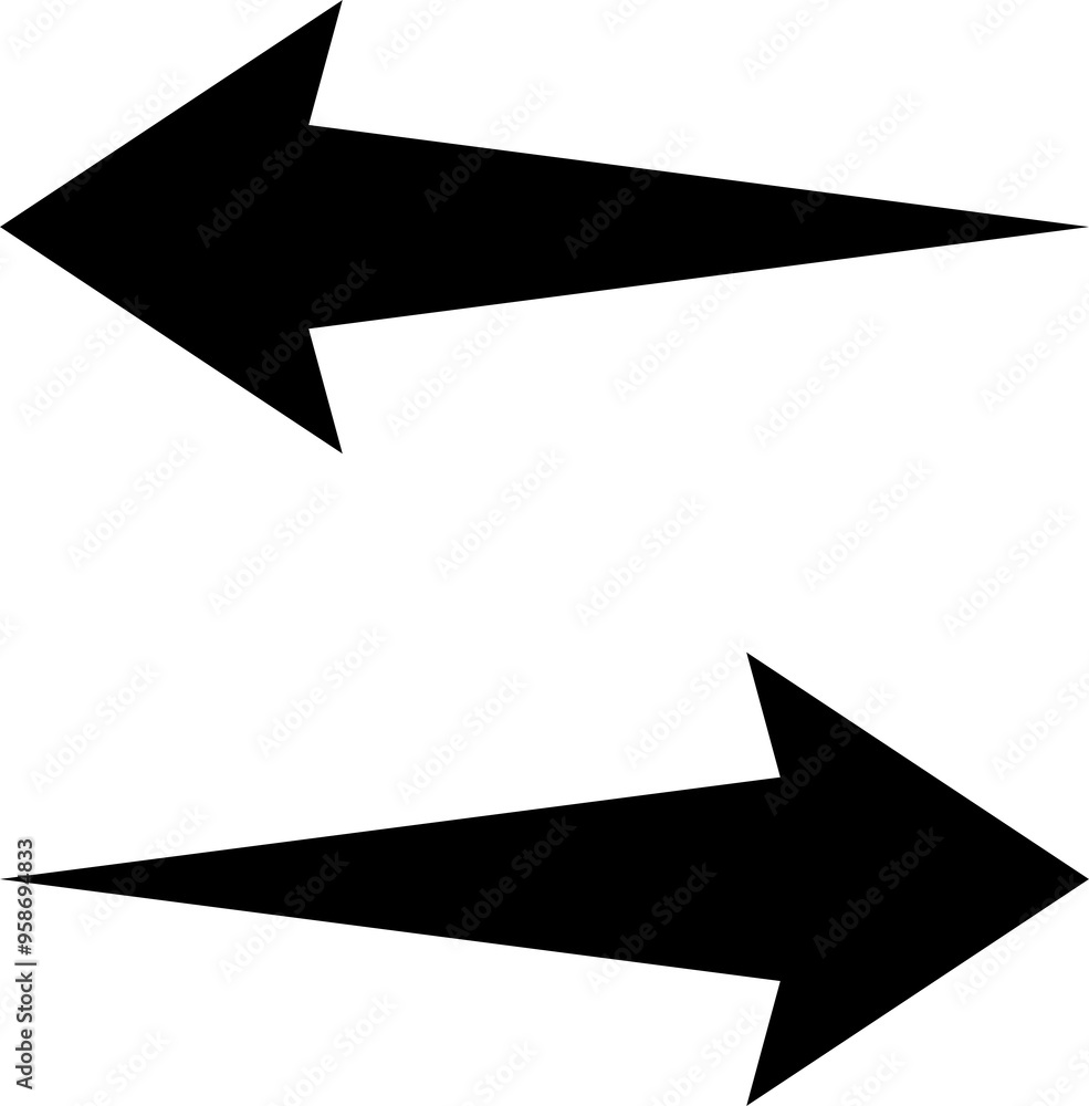 Poster left side and right side arrow - high-resolution vector arrows for navigation, directional signage, 