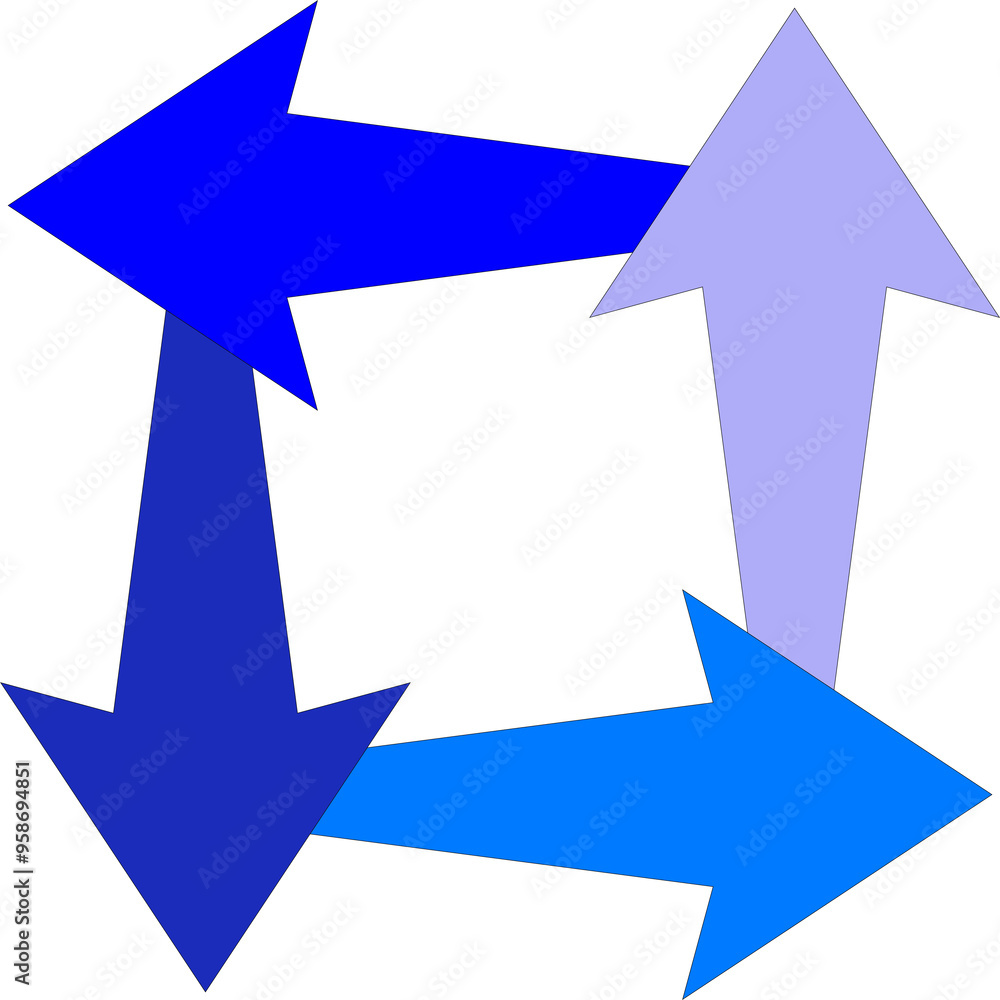 Poster four arrows diagram - high-resolution vector arrow design with dynamic background, perfect for infog