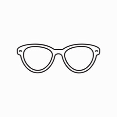 Fototapeta premium Eyeglasses Icons, Eyeglasses clip art Silhouette. eye glasses vector logo. Black glasses silhouette isolated on white.