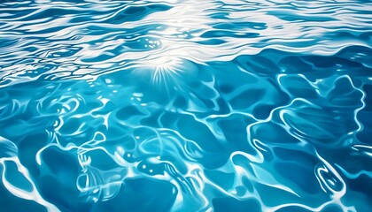 Obraz premium A serene close-up of shimmering water surface reflecting sunlight, perfect for nature and relaxation themes.