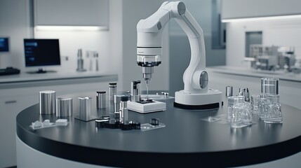 In a smart digital factory, a robotic arm skillfully crafts advanced steel components for the automotive industry utilizing precise CNC machining techniques
