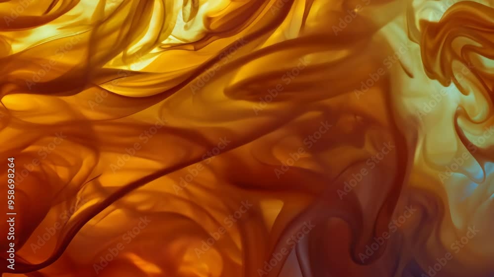 Poster vibrant abstract a mix of warm golds and cool turquoises, creating a dynamic visual narrative perfec