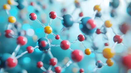 21. Detailed rendering of a nutrient molecule with pulsating atomic structures