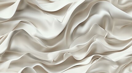 Obraz premium seamless pattern of flowing, soft white silk fabric with smooth, luxurious texture. Ideal for textile design, fashion projects, or elegant background use. The pattern tiles seamlessly