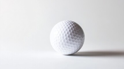 White Golf Ball on Minimal Background