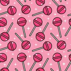 seamless pattern with lollipops