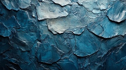 Fototapeta premium Textured Blue Rock Surface Generative AI