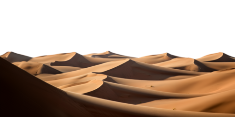 Sand Dune Desert Landscape Isolated, Transparent PNG Background