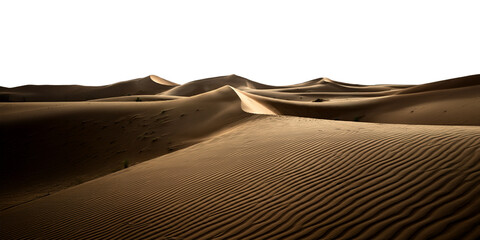 Naklejka na ściany i meble Desert sand dune landscape isolated on transparent background