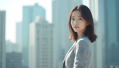 Fototapeta premium portrait of a japanese business woman