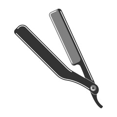 Hair Shaving Folding Knife Illustration