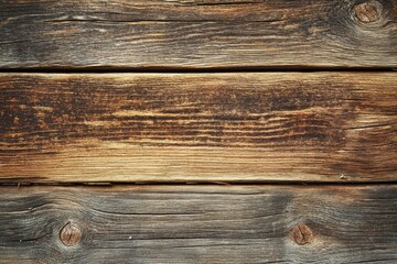 Obraz premium Close-Up of Weathered Wooden Planks with Knots