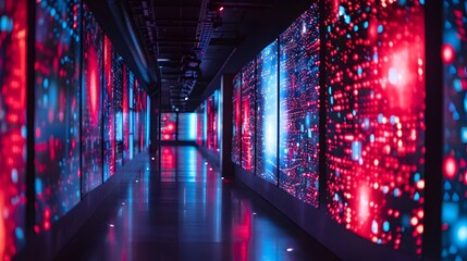 Fototapeta premium Futuristic Quantum Inspired Art Installation Blending Science and Creativity