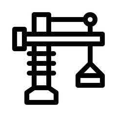 crane line icon