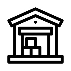 warehouse line icon