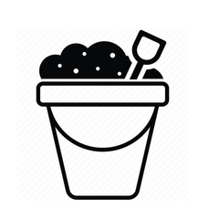 Sand bucket, beach, sandcastle icon